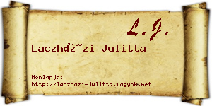 Laczházi Julitta névjegykártya